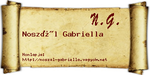 Noszál Gabriella névjegykártya