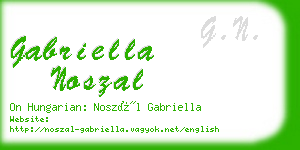 gabriella noszal business card